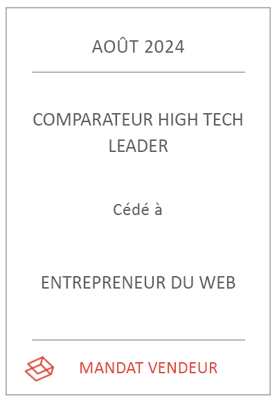 Cession d'un comparateur de matériel informatique leader de son secteur Cession d'un comparateur de matériel informatique leader de son secteur